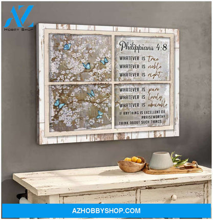 Butterflies Whatever Farmhouse Canvas Wall Art Decor