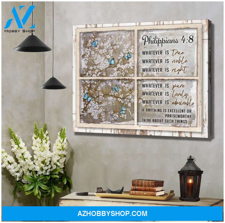 Butterflies Whatever Farmhouse Canvas Wall Art Decor