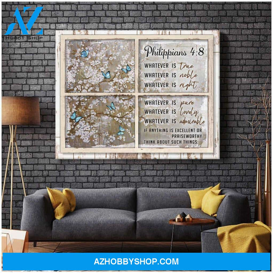 Butterflies Whatever Farmhouse Canvas Wall Art Decor