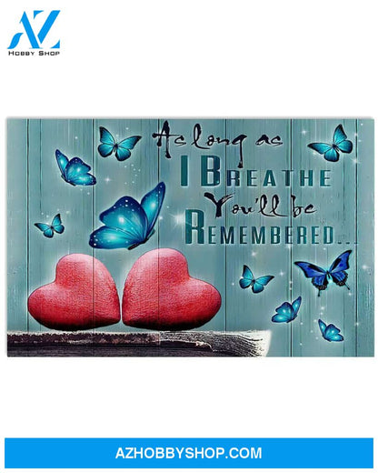 Butterflies You'll Be Remembered Canvas Wall Art, Wall Decor Visual Art