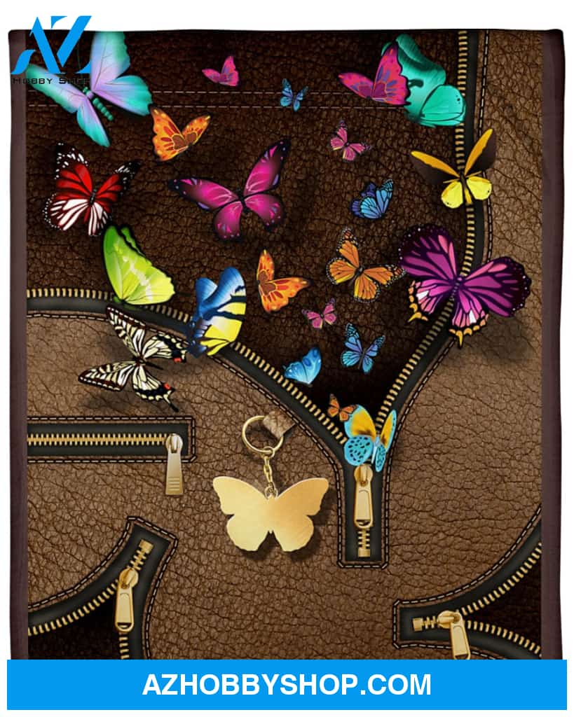 Butterflies Zipper Blanket Gift For Butterfly Lovers Birthday Gift Home Decor Bedding Couch Sofa Soft and Comfy Cozy