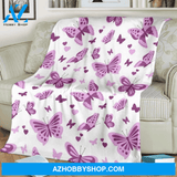 Butterfly 2 Fleece Blanket Home Decor Bedding Couch Sofa Soft And Comfy Cozy Gift For Butterfly Lover, Gift For Friend Family