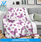 Butterfly 2 Fleece Blanket Home Decor Bedding Couch Sofa Soft And Comfy Cozy Gift For Butterfly Lover, Gift For Friend Family