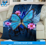 Butterfly 4 Fleece Blanket Home Decor Bedding Couch Sofa Soft And Comfy Cozy Gift For Butterfly Lover, Gift For Friend Family