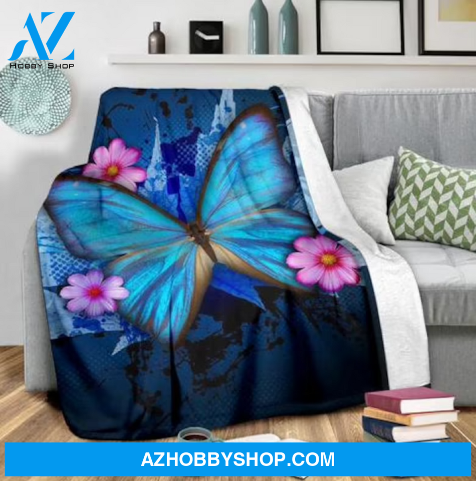 Butterfly 4 Fleece Blanket Home Decor Bedding Couch Sofa Soft And Comfy Cozy Gift For Butterfly Lover, Gift For Friend Family