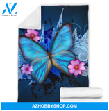 Butterfly 4 Fleece Blanket Home Decor Bedding Couch Sofa Soft And Comfy Cozy Gift For Butterfly Lover, Gift For Friend Family