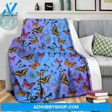 Butterfly 8 Fleece Blanket Home Decor Bedding Couch Sofa Soft And Comfy Cozy Gift For Butterfly Lover, Gift For Friend Family