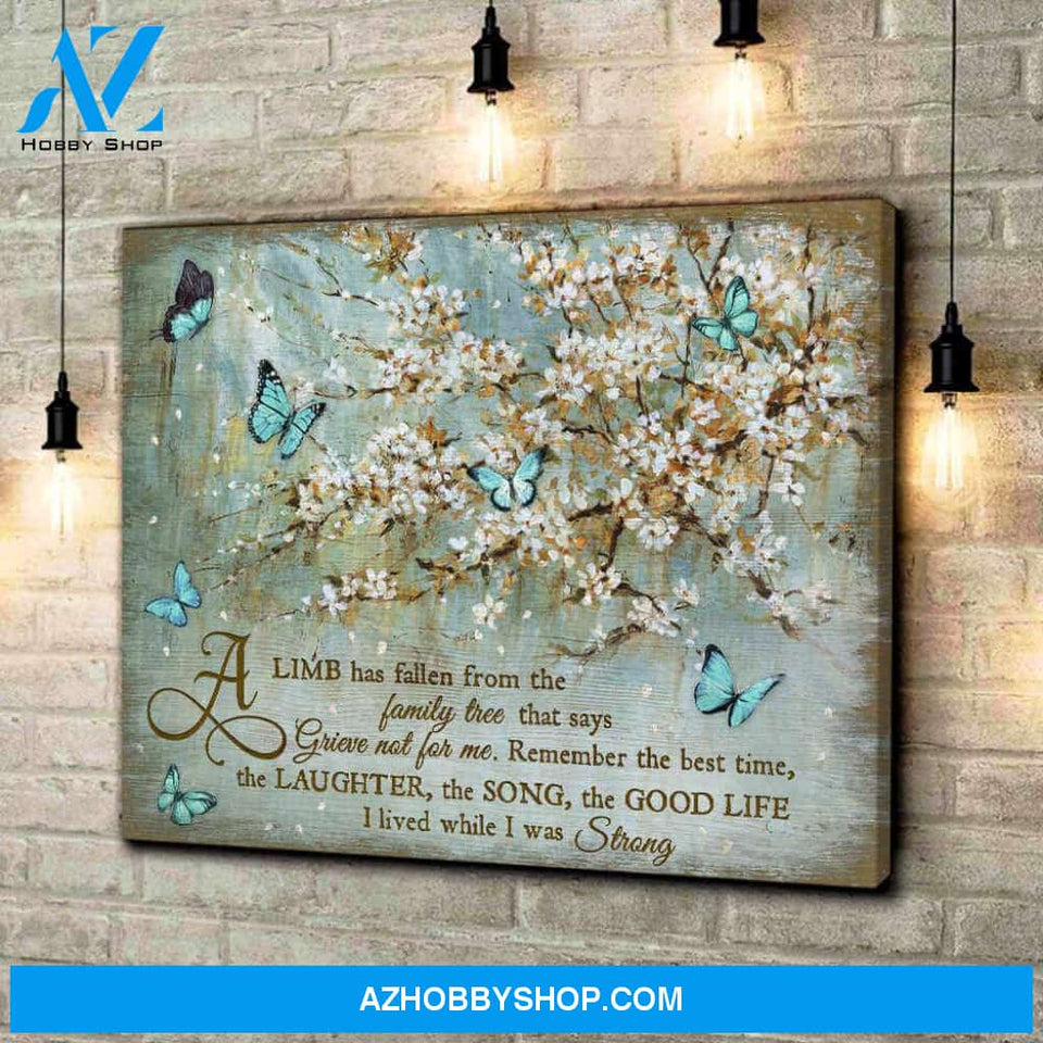 Butterfly A Limb Has Fallen From The Family Tree Canvas Wall Art Decor