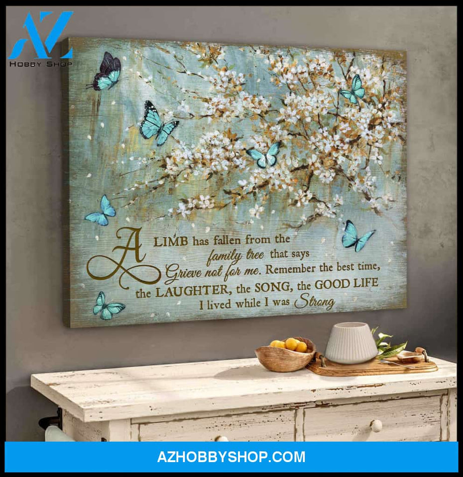 Butterfly A Limb Has Fallen From The Family Tree Canvas Wall Art Decor