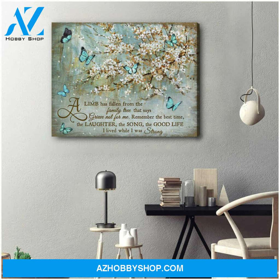 Butterfly A Limb Has Fallen From The Family Tree Canvas Wall Art Decor | Moosfy Wrap Canvas Ready To Hang