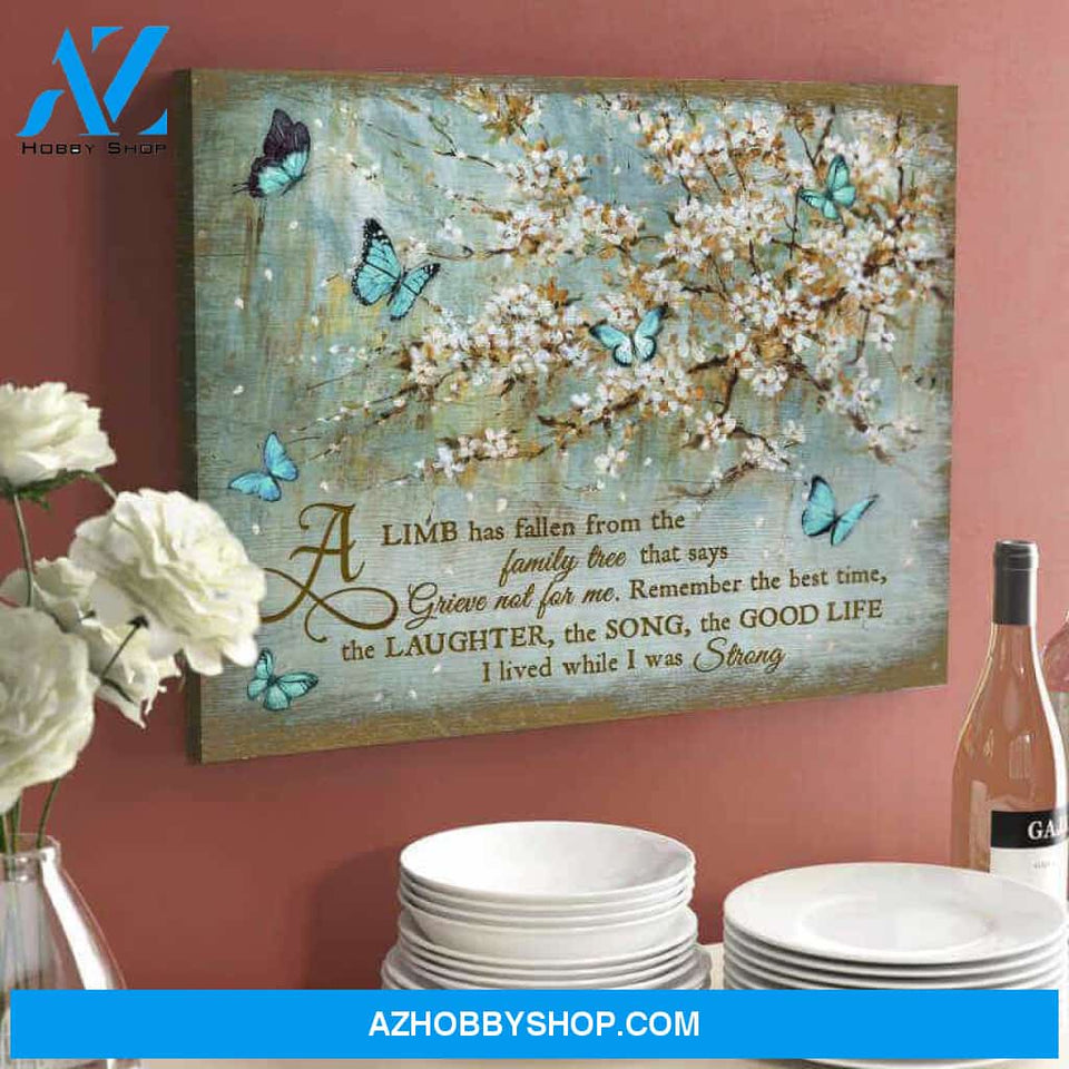 Butterfly A Limb Has Fallen From The Family Tree Canvas Wall Art Decor