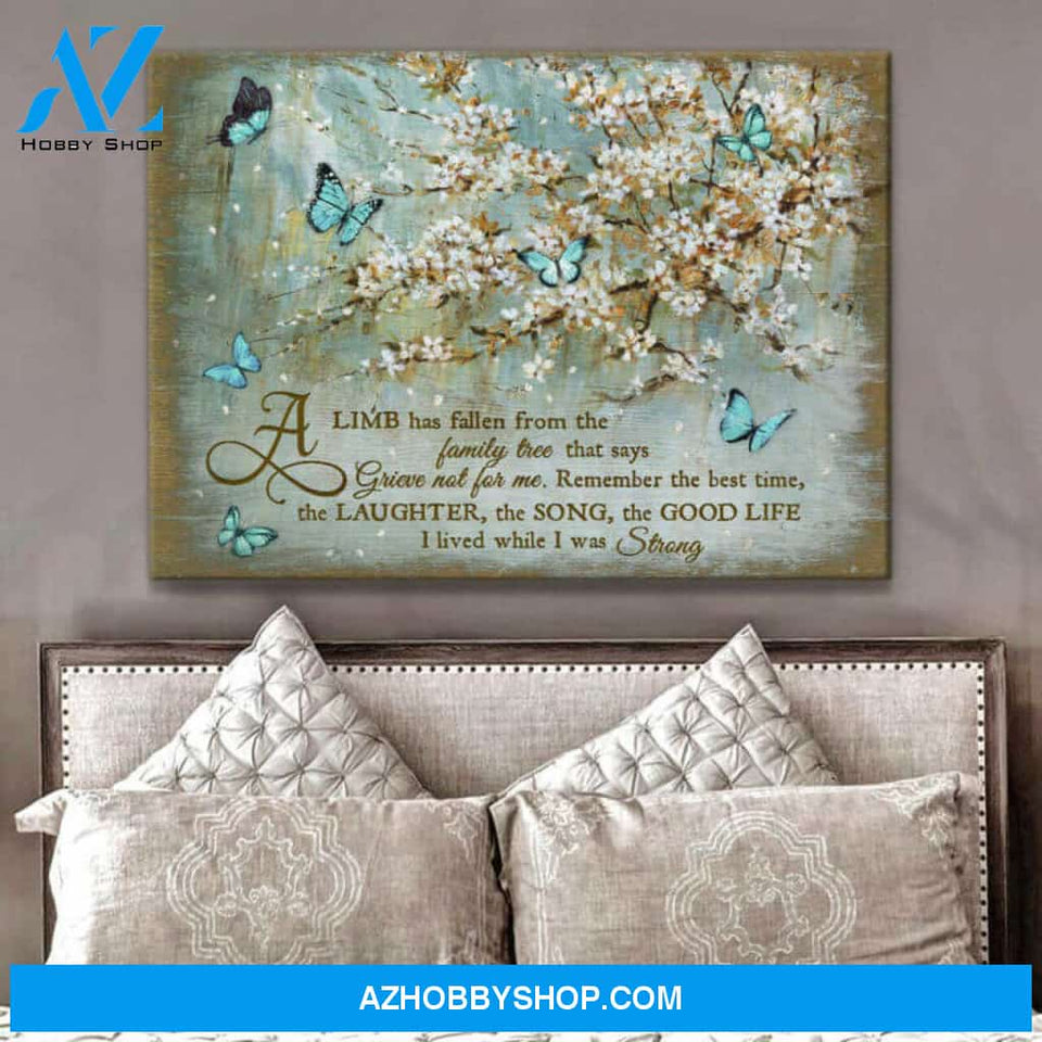 Butterfly A Limb Has Fallen From The Family Tree Canvas Wall Art Decor | Moosfy Wrap Canvas Ready To Hang