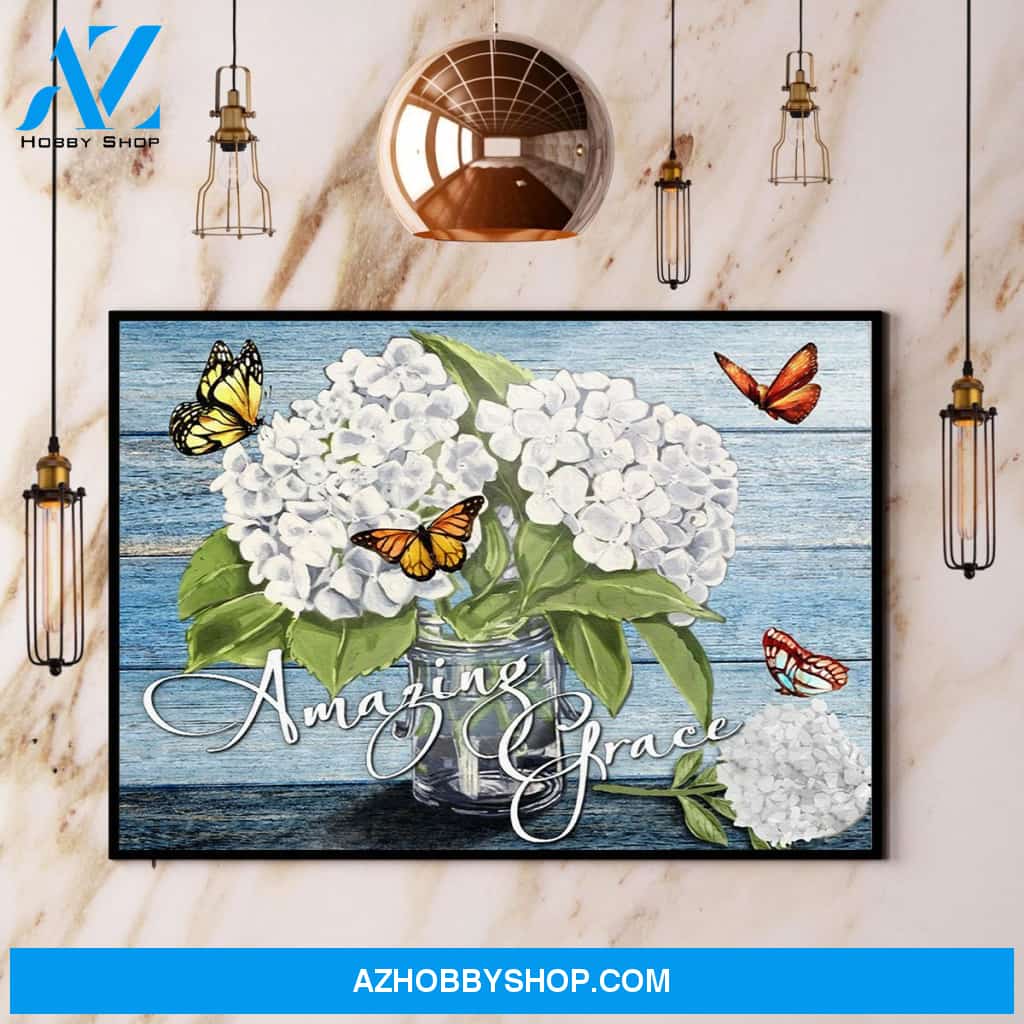 Butterfly Amazing Grace Canvas And Poster, Wall Decor Visual Art