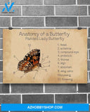 Butterfly Anatomy Of A Butterfly Canvas Wall Art, Wall Decor Visual Art