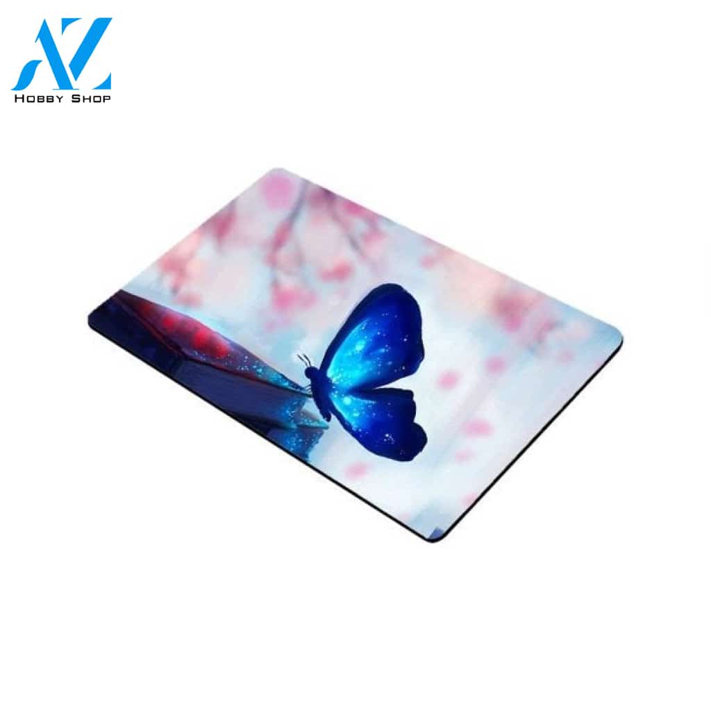 Butterfly And Books Doormat Indoor And Outdoor Mat Entrance Rug Sweet Home Decor Housewarming Gift Gift For Friend Family Butterflies Lovers