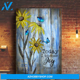 Butterfly and flower - Today I choose joy - Jesus Portrait Canvas Prints - Wall Art