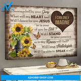 Butterfly and sunflower - I can only imagine Jesus Landscape Canvas Prints, Wall Art