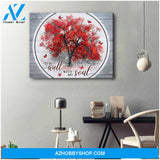 Butterfly and Tree Canvas It Is Well With My Soul Wall Art Decor
