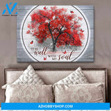 Butterfly and Tree Canvas It Is Well With My Soul Wall Art Decor