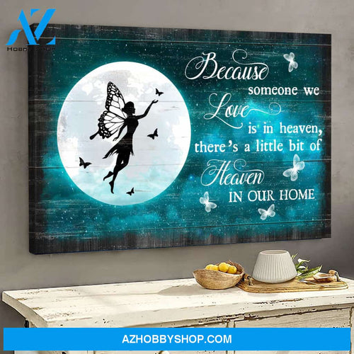 Butterfly angel - There's a little bit of heaven in our home - Heaven Landscape Canvas Prints, Wall Art