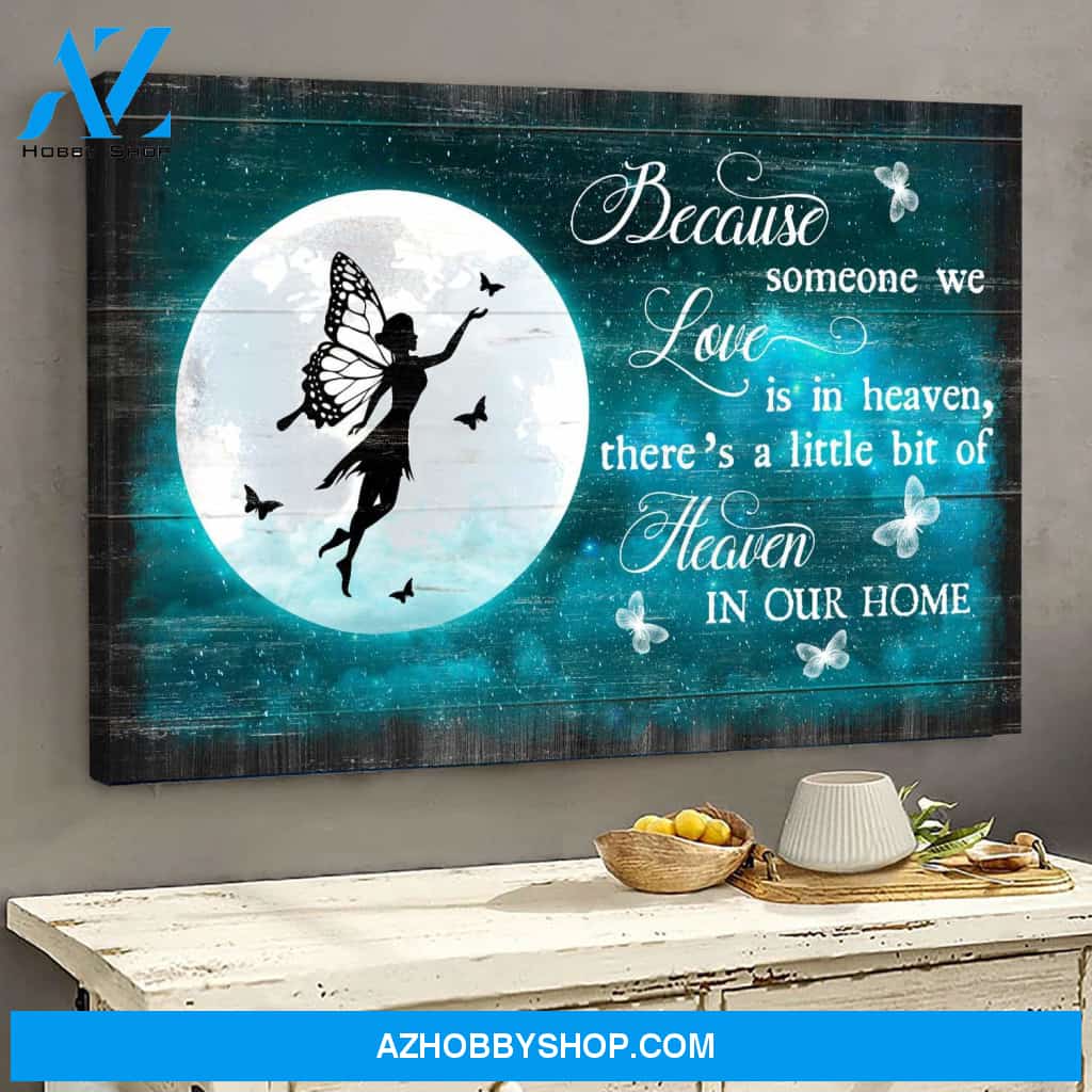 Butterfly angel - There's a little bit of heaven in our home - Heaven Landscape Canvas Prints, Wall Art