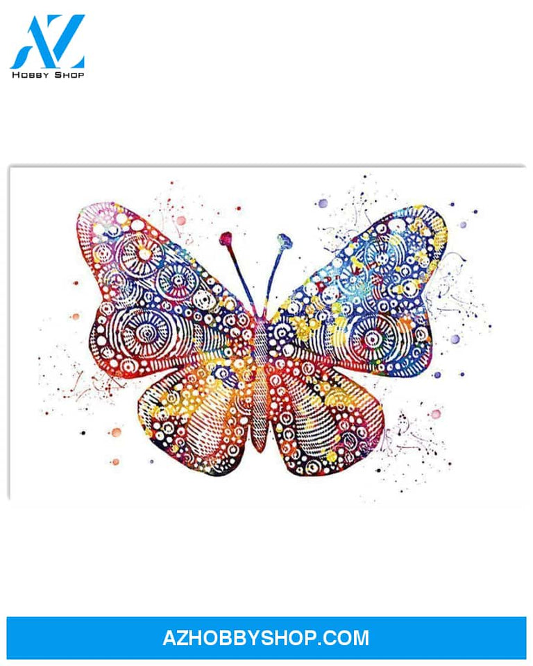 Butterfly Art Canvas Wall Art, Wall Decor Visual Art