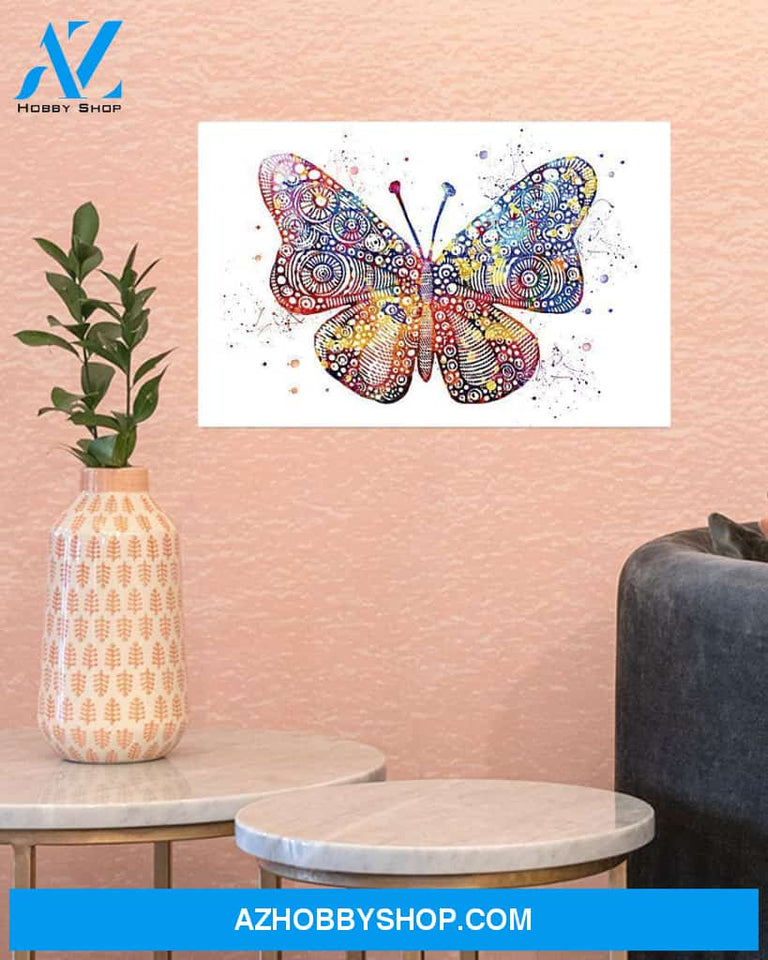 Butterfly Art Canvas Wall Art, Wall Decor Visual Art