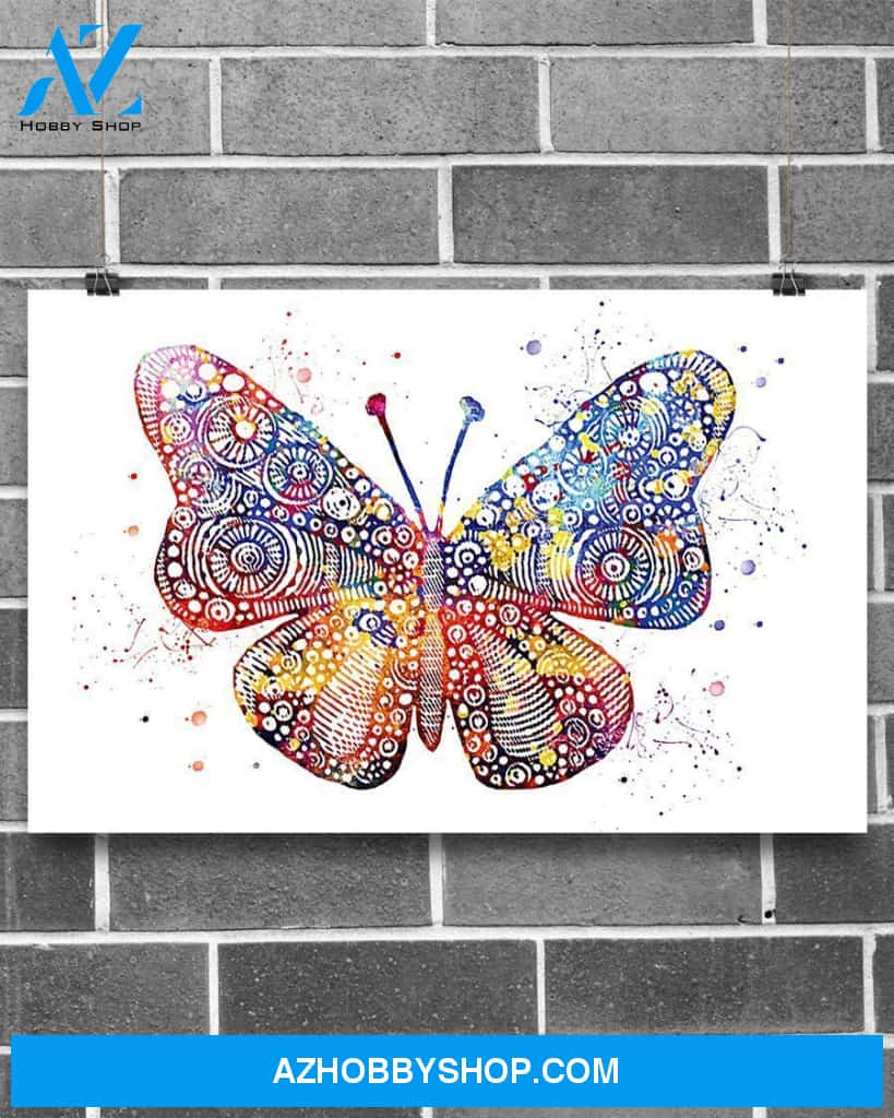 Butterfly Art Canvas Wall Art, Wall Decor Visual Art