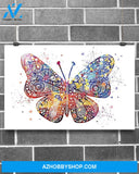 Butterfly Art Canvas Wall Art, Wall Decor Visual Art