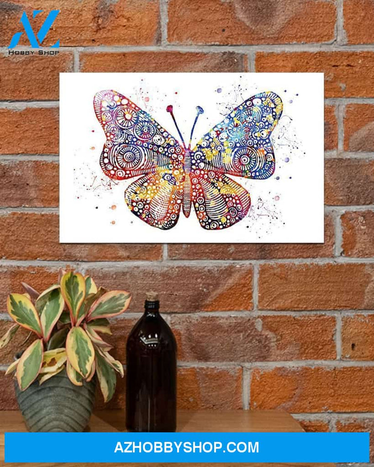 Butterfly Art Canvas Wall Art, Wall Decor Visual Art