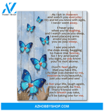 Butterfly As I Sit In Heaven Special Custom Design Canvas Gift
