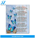 Butterfly As I Sit In Heaven Special Custom Design Canvas Gift
