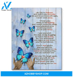 Butterfly As I Sit In Heaven Special Custom Design Canvas Gift