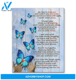 Butterfly As I Sit In Heaven Special Custom Design Canvas Gift