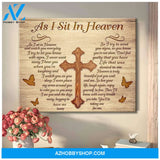 Butterfly As I Sit In Heaven Wall Art Canvas Prints, Wall Decor Visual Art