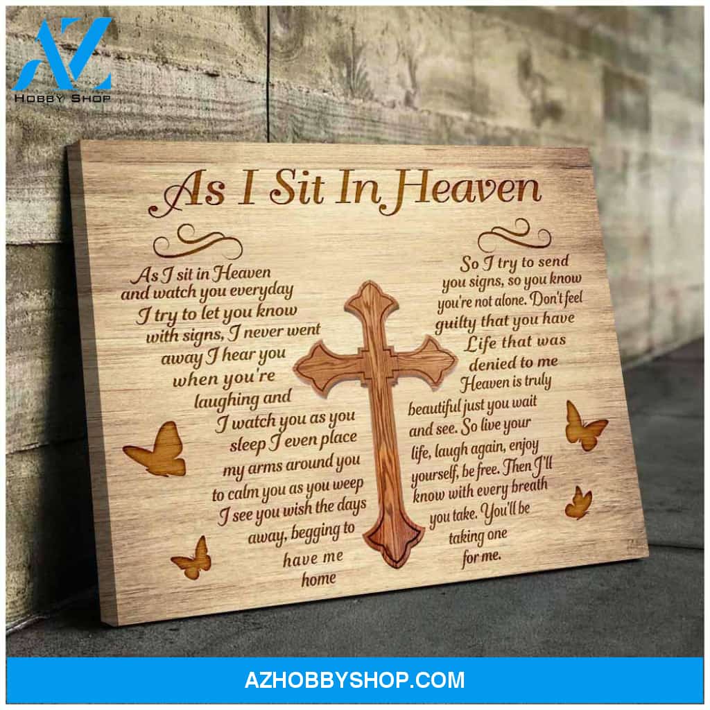 Butterfly As I Sit In Heaven Wall Art Canvas Prints, Wall Decor Visual Art