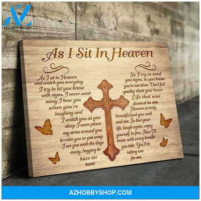 Butterfly As I Sit In Heaven Wall Art Canvas Prints, Wall Decor Visual Art
