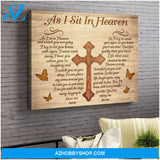 Butterfly As I Sit In Heaven Wall Art Canvas Prints, Wall Decor Visual Art