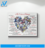 Butterfly As I Sit In Heaven Wall Art Canvas Prints, Wall Decor Visual Art