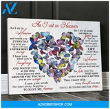 Butterfly As I Sit In Heaven Wall Art Canvas Prints, Wall Decor Visual Art