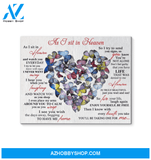 Butterfly As I Sit In Heaven Wall Art Canvas Prints, Wall Decor Visual Art