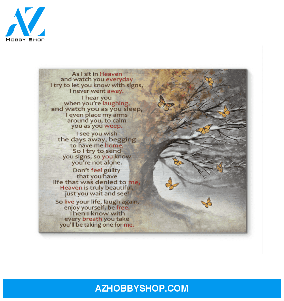 Butterfly As I Sit In HeavenWall Art Canvas Prints, Wall Decor Visual Art