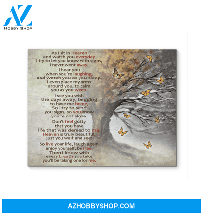 Butterfly As I Sit In HeavenWall Art Canvas Prints, Wall Decor Visual Art
