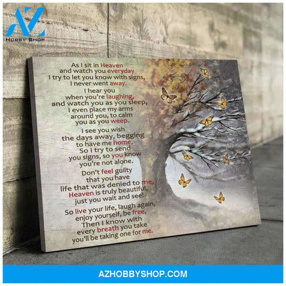 Butterfly As I Sit In HeavenWall Art Canvas Prints, Wall Decor Visual Art