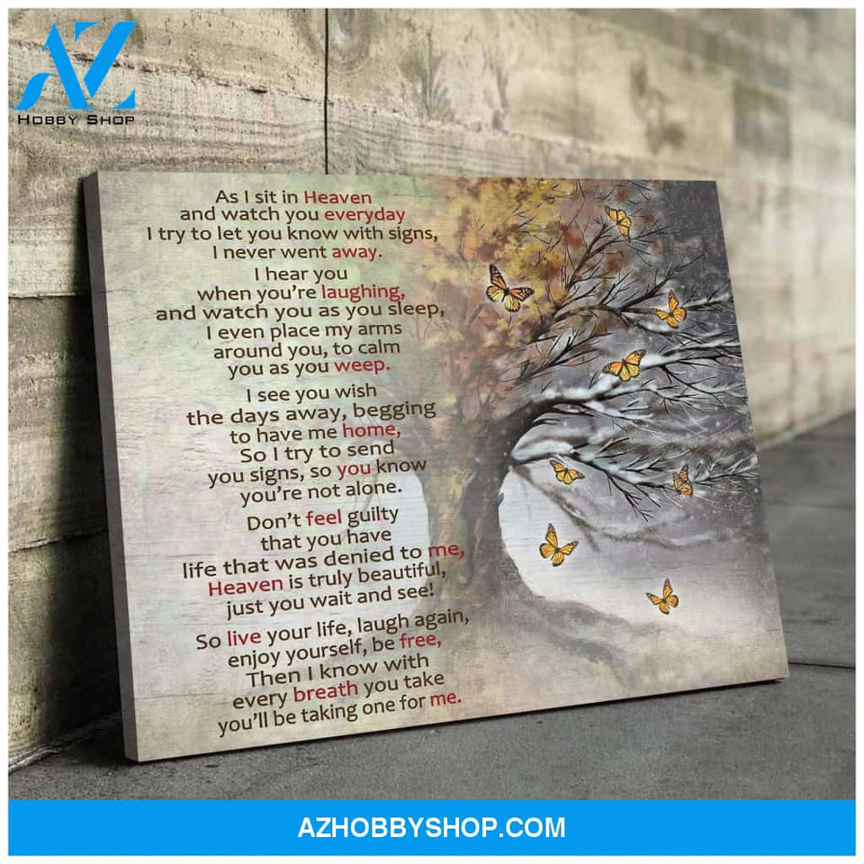Butterfly As I Sit In HeavenWall Art Canvas Prints, Wall Decor Visual Art