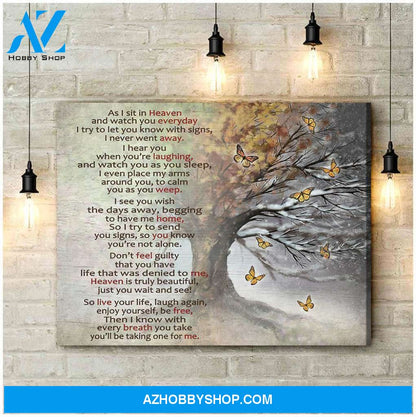 Butterfly As I Sit In HeavenWall Art Canvas Prints, Wall Decor Visual Art