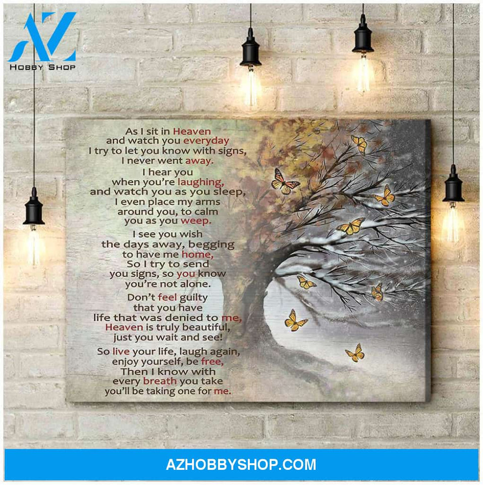Butterfly As I Sit In HeavenWall Art Canvas Prints, Wall Decor Visual Art