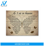 Butterfly As I Site In Heaven Poem Poster Canvas