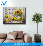 Butterfly Be A Sunflower Wall Art Canvas Prints, Wall Decor Visual Art