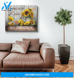 Butterfly Be A Sunflower Wall Art Canvas Prints, Wall Decor Visual Art